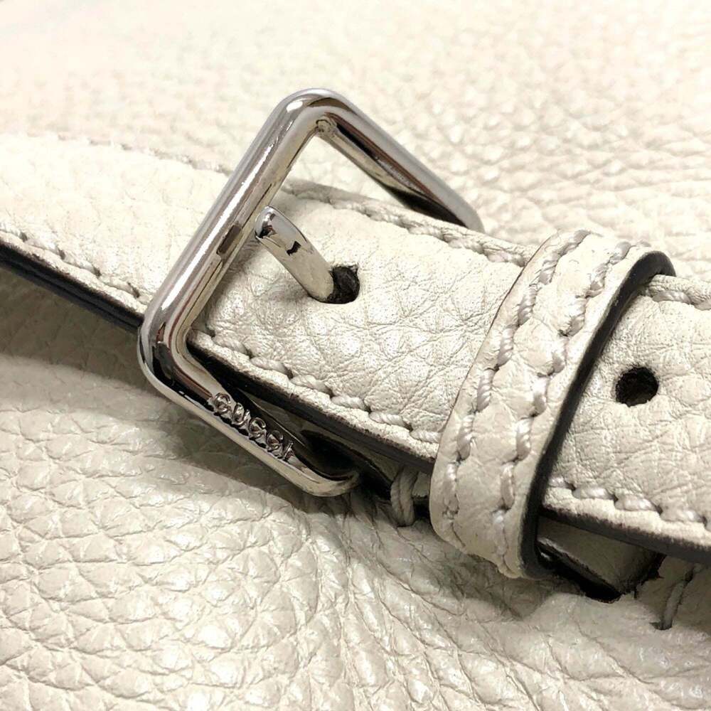 GUCCI White Leather Bamboo Backpack - Picture 10 of 16